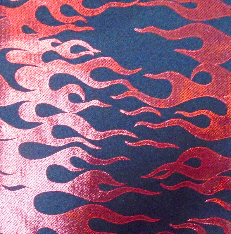 4.Black-Red Hologram Flame Print